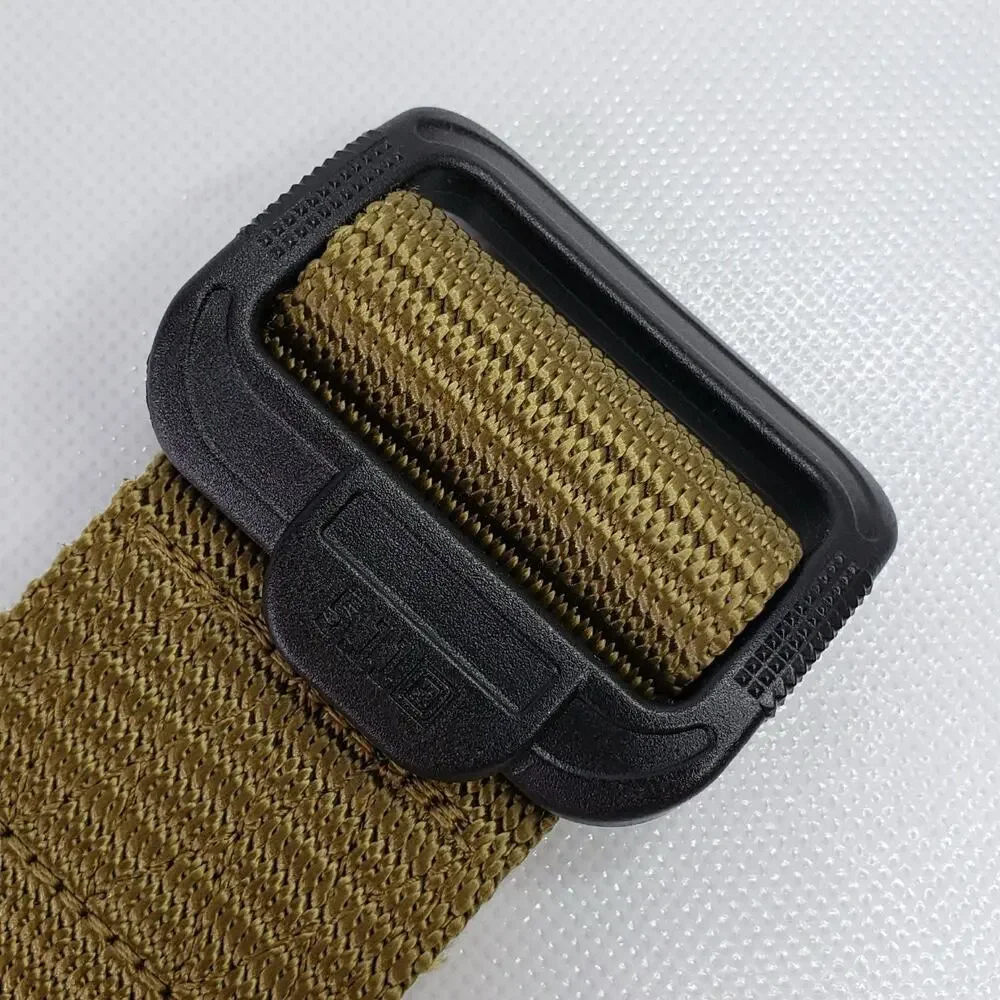 5.11 Tactical TDU Belt Men's Medium 32-34 Coyote Green Nylon Webbing Buckle
